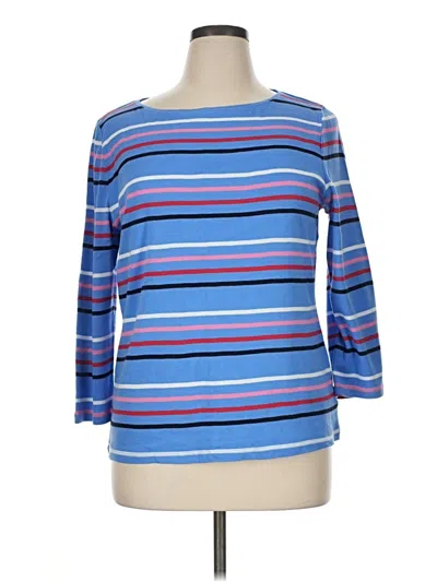 Pre-owned Talbots 3/4 Sleeve T-shirt In Blue