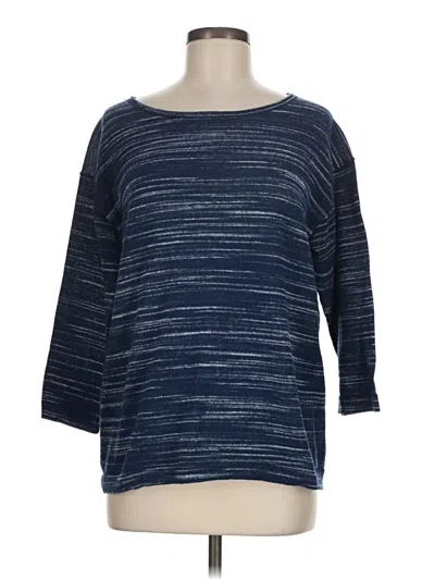 Pre-owned Talbots 3/4 Sleeve T-shirt In Blue