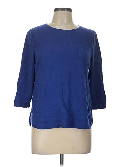 Pre-owned Talbots 3/4 Sleeve T-shirt In Blue