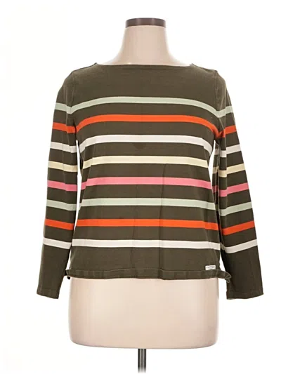 Pre-owned Talbots 3/4 Sleeve T-shirt In Brown