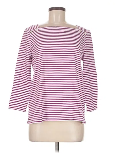 Pre-owned Talbots 3/4 Sleeve T-shirt In Burgundy