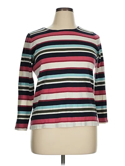 Pre-owned Talbots 3/4 Sleeve T-shirt In Burgundy