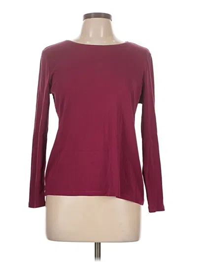 Pre-owned Talbots 3/4 Sleeve T-shirt In Burgundy