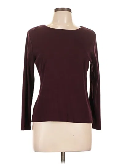 Pre-owned Talbots 3/4 Sleeve T-shirt In Burgundy