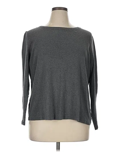 Pre-owned Talbots 3/4 Sleeve T-shirt In Gray