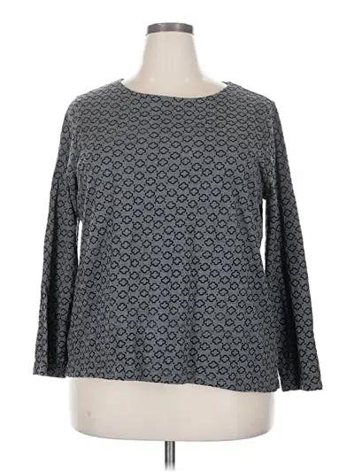Pre-owned Talbots 3/4 Sleeve T-shirt In Gray