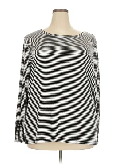 Pre-owned Talbots 3/4 Sleeve T-shirt In Gray