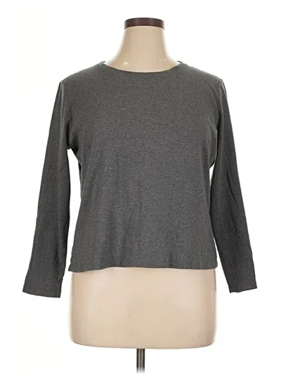 Pre-owned Talbots 3/4 Sleeve T-shirt In Gray