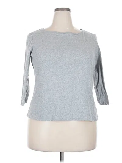 Pre-owned Talbots 3/4 Sleeve T-shirt In Gray