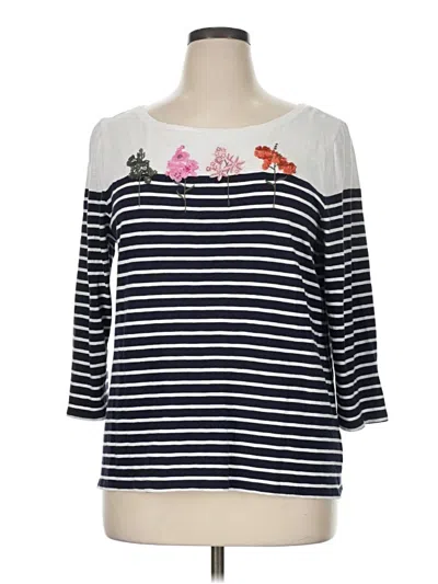 Pre-owned Talbots 3/4 Sleeve T-shirt In Gray