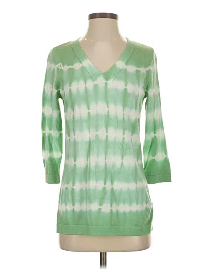 Pre-owned Talbots 3/4 Sleeve T-shirt In Green