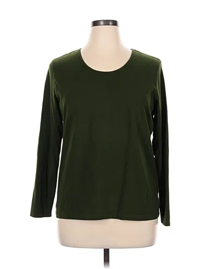 Pre-owned Talbots 3/4 Sleeve T-shirt In Green
