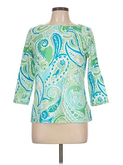 Pre-owned Talbots 3/4 Sleeve T-shirt In Green