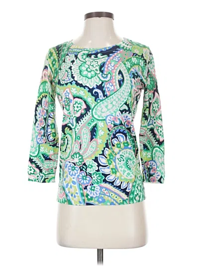 Talbots 3/4 Sleeve T-shirt In Green