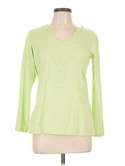 Pre-owned Talbots 3/4 Sleeve T-shirt In Green