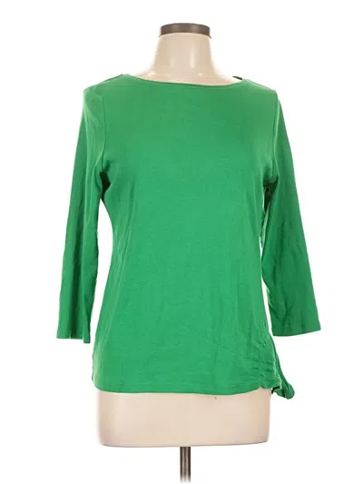Pre-owned Talbots 3/4 Sleeve T-shirt In Green