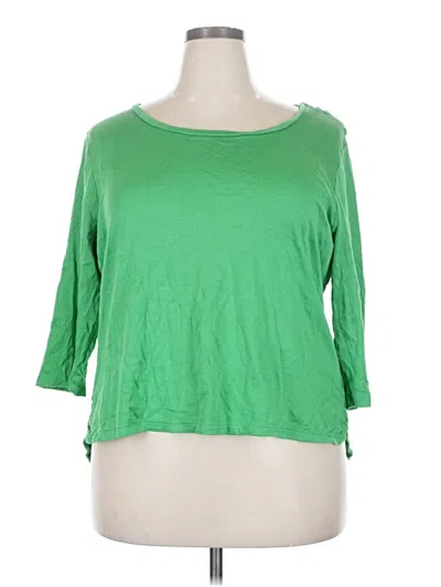 Pre-owned Talbots 3/4 Sleeve T-shirt In Green