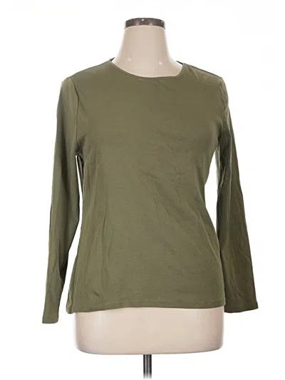 Pre-owned Talbots 3/4 Sleeve T-shirt In Green