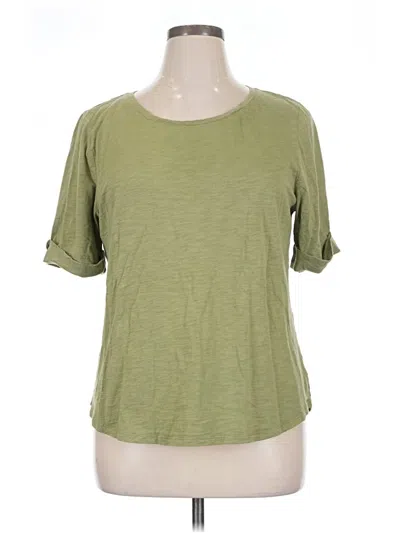 Pre-owned Talbots 3/4 Sleeve T-shirt In Green