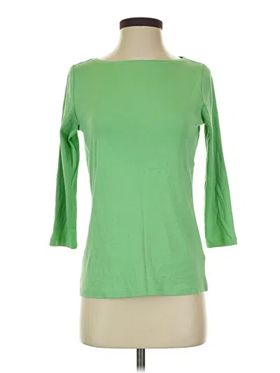 Pre-owned Talbots 3/4 Sleeve T-shirt In Green