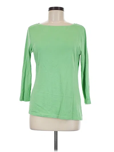 Pre-owned Talbots 3/4 Sleeve T-shirt In Green