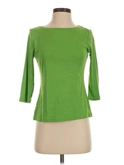 Pre-owned Talbots 3/4 Sleeve T-shirt In Green