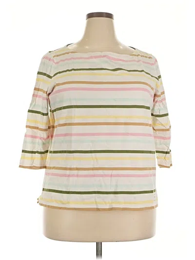 Pre-owned Talbots 3/4 Sleeve T-shirt In Ivory