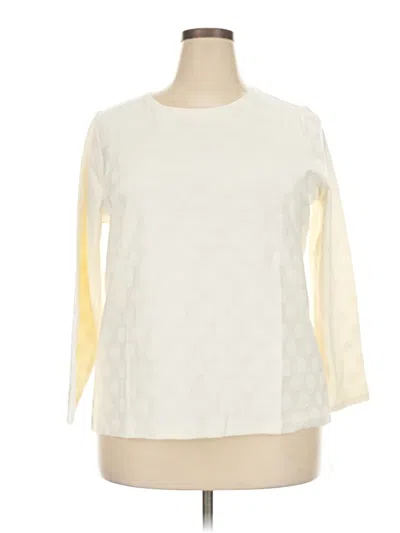 Pre-owned Talbots 3/4 Sleeve T-shirt In Ivory