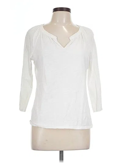 Pre-owned Talbots 3/4 Sleeve T-shirt In Ivory