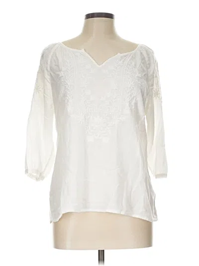 Pre-owned Talbots 3/4 Sleeve T-shirt In Ivory