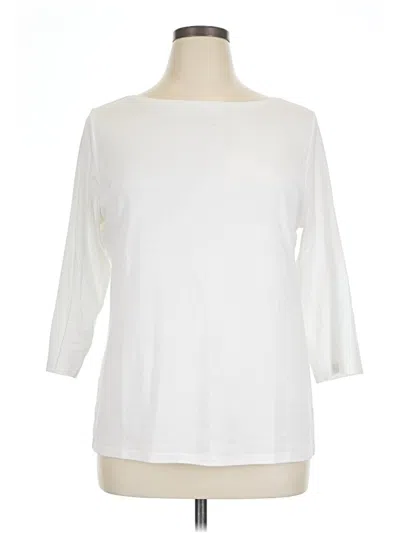 Pre-owned Talbots 3/4 Sleeve T-shirt In Ivory