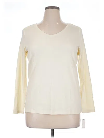 Talbots 3/4 Sleeve T-shirt In Ivory