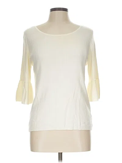 Pre-owned Talbots 3/4 Sleeve T-shirt In Ivory