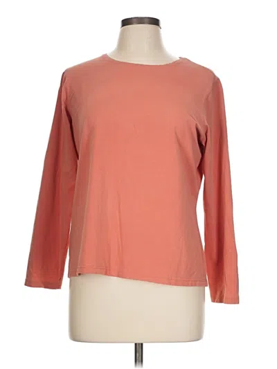 Pre-owned Talbots 3/4 Sleeve T-shirt In Orange