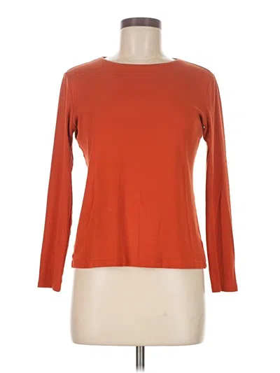 Pre-owned Talbots 3/4 Sleeve T-shirt In Orange