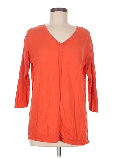 Pre-owned Talbots 3/4 Sleeve T-shirt In Orange