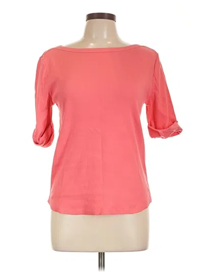Pre-owned Talbots 3/4 Sleeve T-shirt In Pink