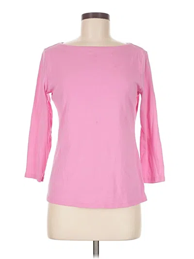 Pre-owned Talbots 3/4 Sleeve T-shirt In Pink