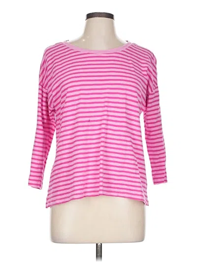 Pre-owned Talbots 3/4 Sleeve T-shirt In Pink