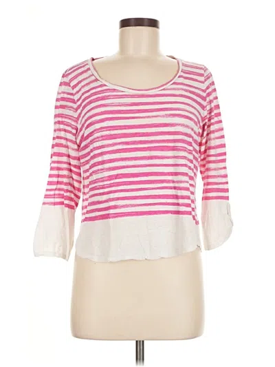 Pre-owned Talbots 3/4 Sleeve T-shirt In Pink