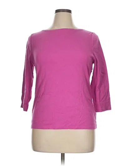 Pre-owned Talbots 3/4 Sleeve T-shirt In Pink