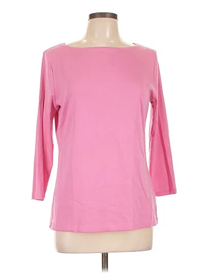 Pre-owned Talbots 3/4 Sleeve T-shirt In Pink