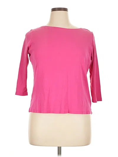 Pre-owned Talbots 3/4 Sleeve T-shirt In Pink