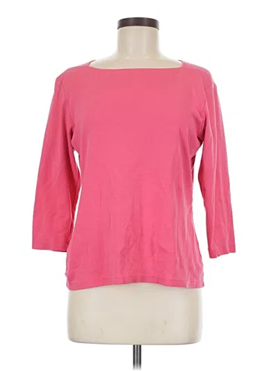 Pre-owned Talbots 3/4 Sleeve T-shirt In Pink