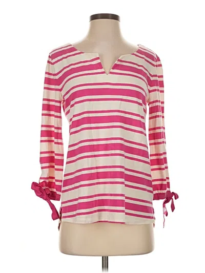 Pre-owned Talbots 3/4 Sleeve T-shirt In Pink