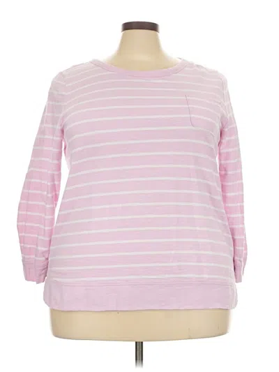Pre-owned Talbots 3/4 Sleeve T-shirt In Pink