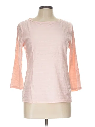 Pre-owned Talbots 3/4 Sleeve T-shirt In Pink