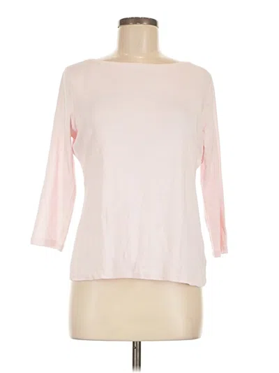 Pre-owned Talbots 3/4 Sleeve T-shirt In Pink