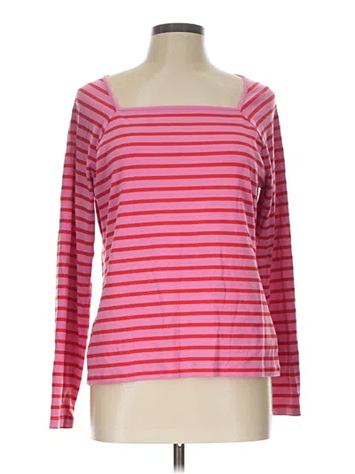 Pre-owned Talbots 3/4 Sleeve T-shirt In Pink