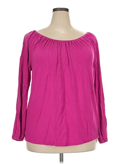 Pre-owned Talbots 3/4 Sleeve T-shirt In Pink